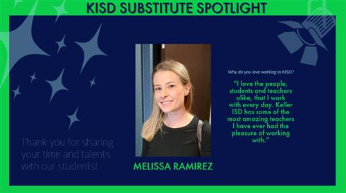 KISD Sub Spotlight Melissa Ramirez